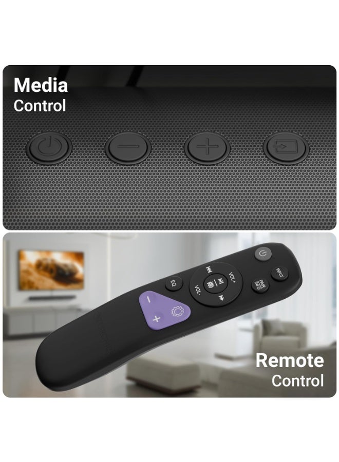 Zebronics 900 Watts Soundbar, 7.1.2 CH, Dolby Atmos, 12" Wireless Subwoofer, Home Theatre, Bluetooth v5.3, TV eARC, Optical, AcoustiMax Audio Technology, Premium Finish (Juke Bar 9920) - Image 5